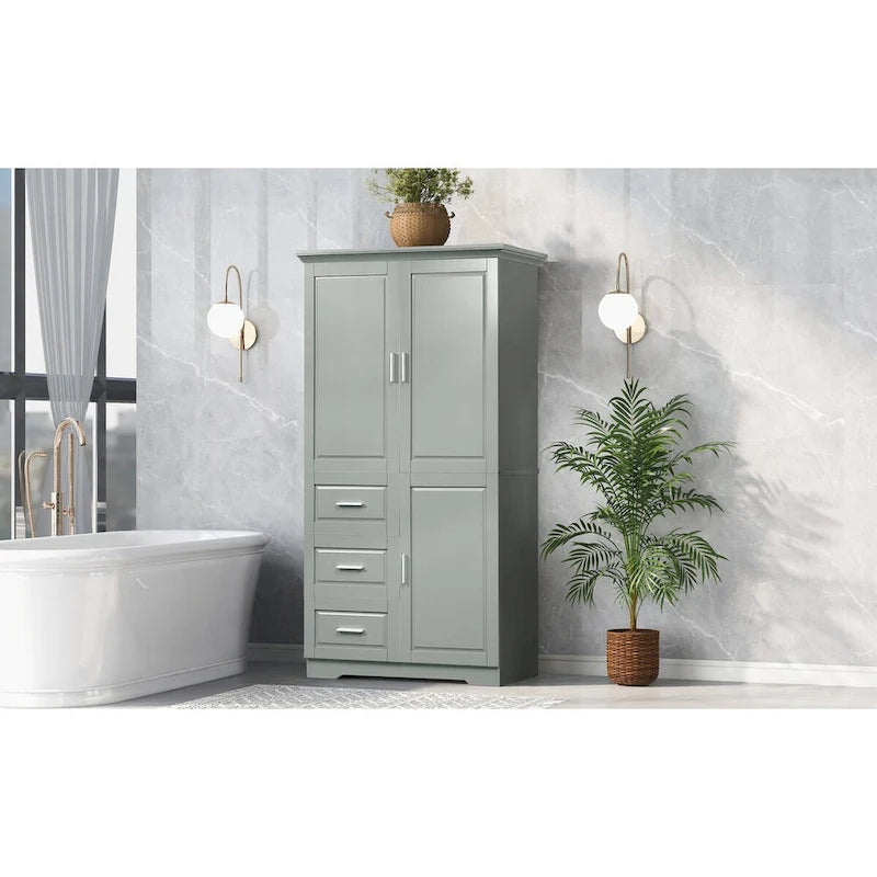 Meuble de rangement de salle de bain avec portes