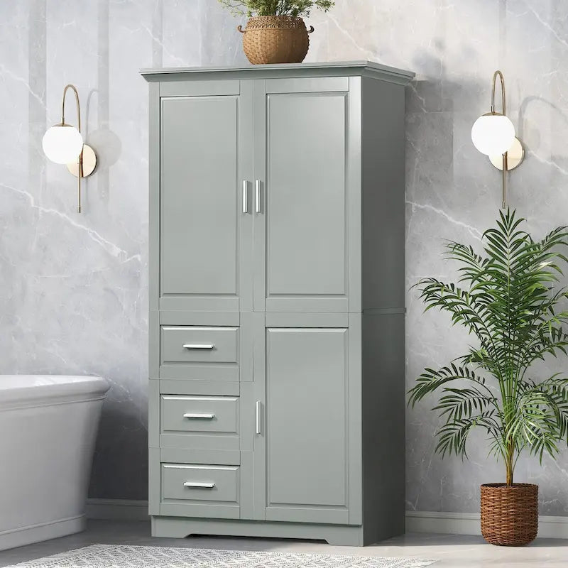 Meuble de rangement de salle de bain avec portes
