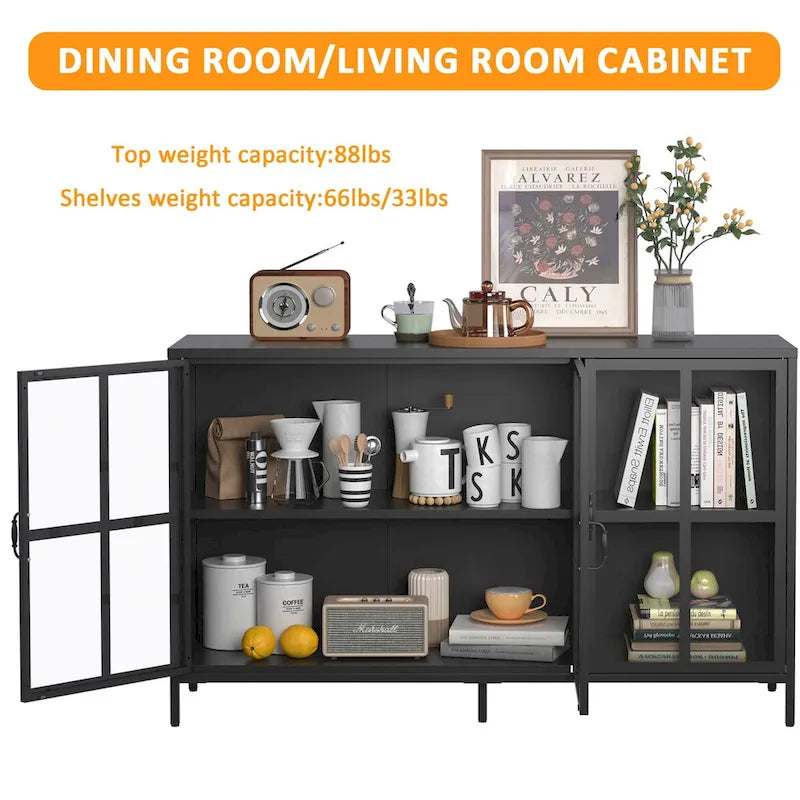 Buffet-Bahut Moderne en Métal Robuste