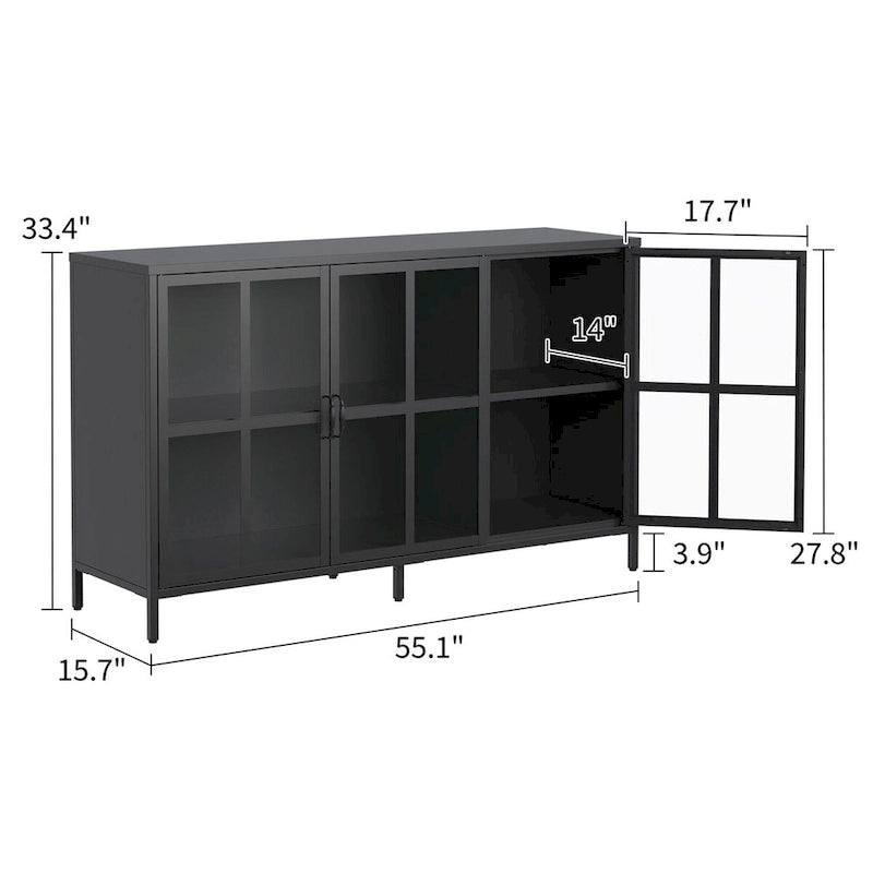 Buffet-Bahut Moderne en Métal Robuste